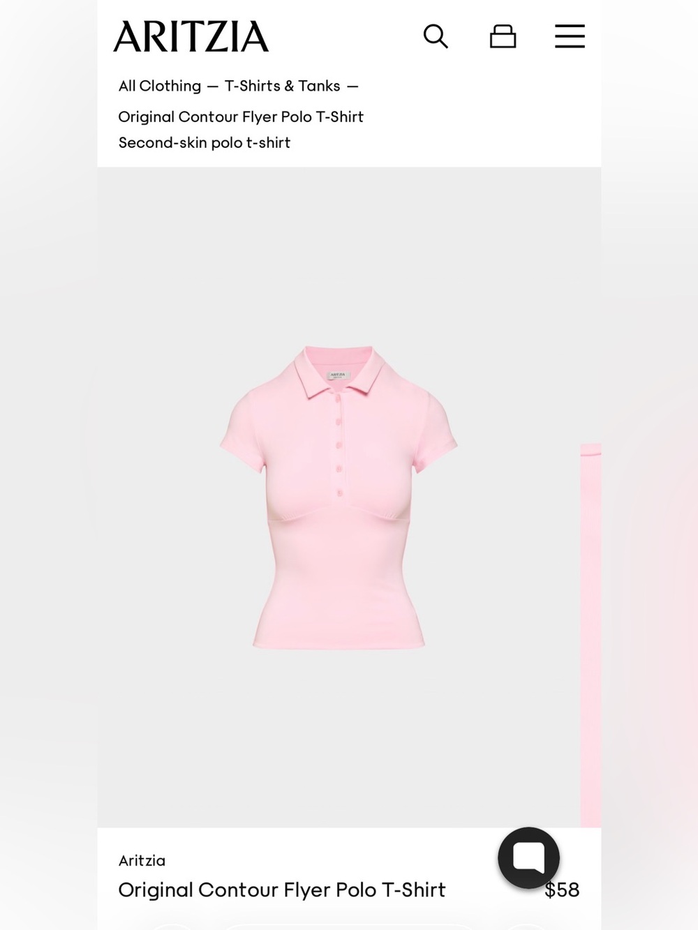 NWT Aritzia Original Contour Flyer Polo T-Shirt 🔥